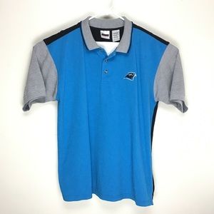 Vintage NFL Carolina Panthers football mens short sleeve polo shirt XL